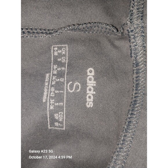 Adidas Leggings Women’s Small, Gray Color Materials 92% cotton 8% spandex - Picture 5 of 6